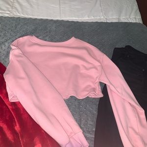 Pink cropped sweatshirt
